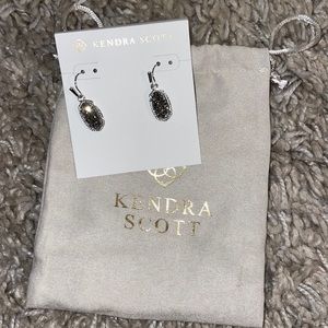 Kendra Scott sparkly silver earrings. NWT. Never worn. Comes with dust bag